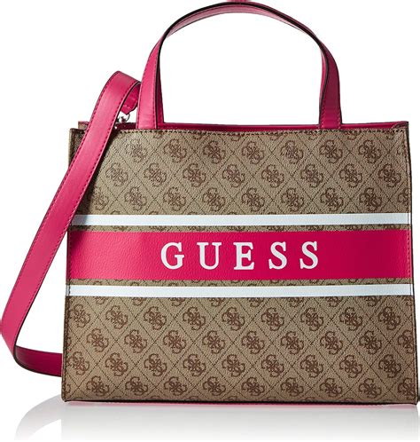 Amazon.com: GUESS Monique Small Tote, Latte/Pink : Clothing, Shoes & Jewelry