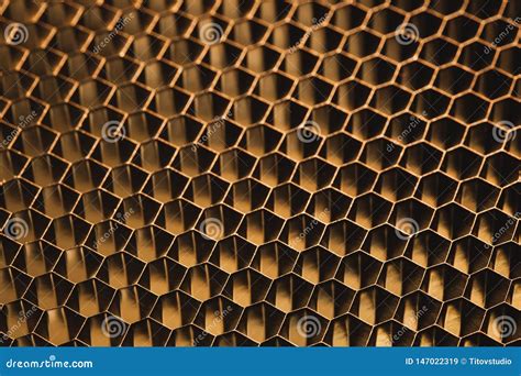 Golden Metallic Honeycomb Grid Texture Pattern Stock Image - Image of engineering, grid: 147022319