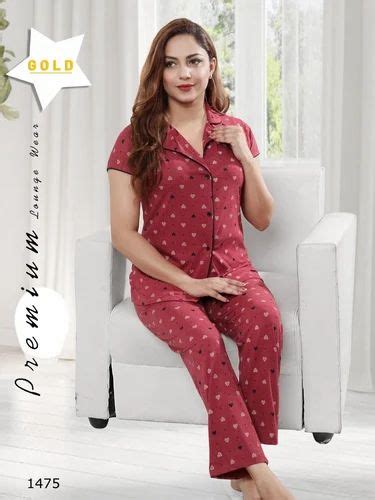 Full Length Printed Premium Quality Women Night Suit Set, Pants, Cotton at Rs 415/piece in Mumbai