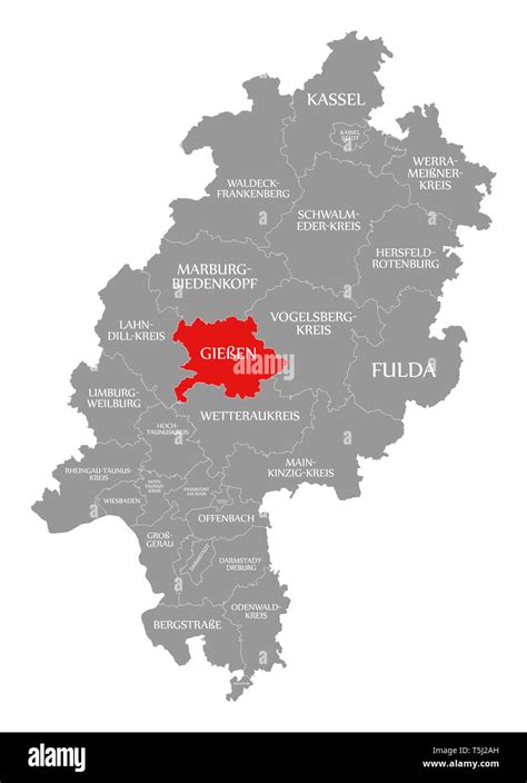 Hessen Map High Resolution Stock Photography and Images - Alamy