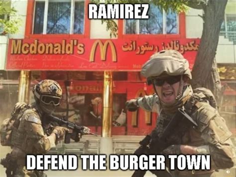 RAMIREZ DEFEND THE BURGER TOWN - iFunny