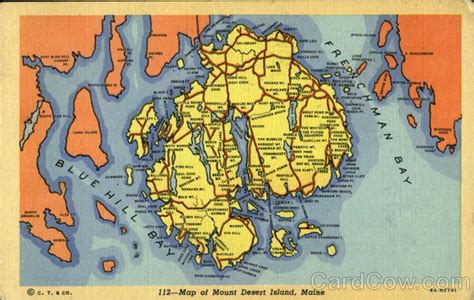 Map Of Mount Desert Island Maine