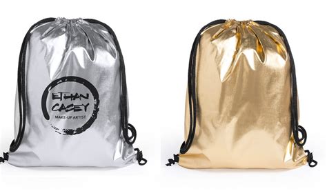 Promotional Shiny Gold & Silver Backpacks - Bongo