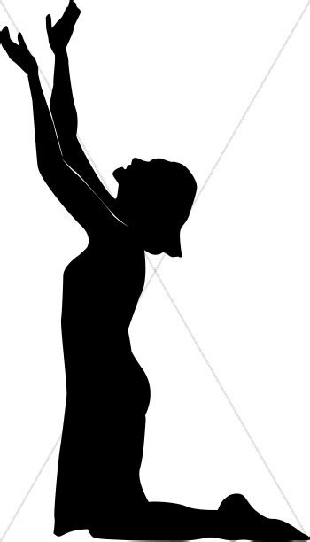 Kneeling Prayer Silhouette