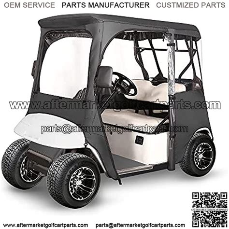 Golf Cart Deluxe Enclosure for EZGO TXT 2 Passenger, 4-Sided Clear PVC ...