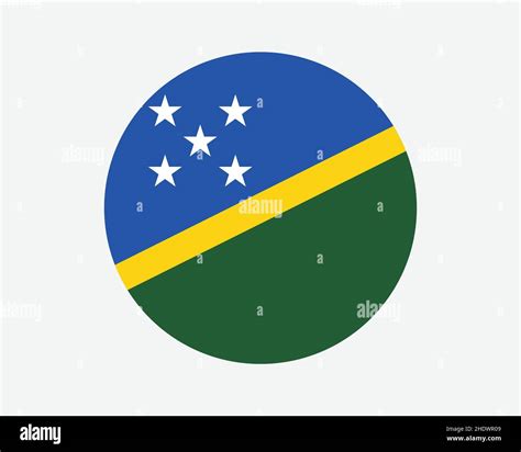 Solomon Islands Round Country Flag. Solomon Islands Circle National ...