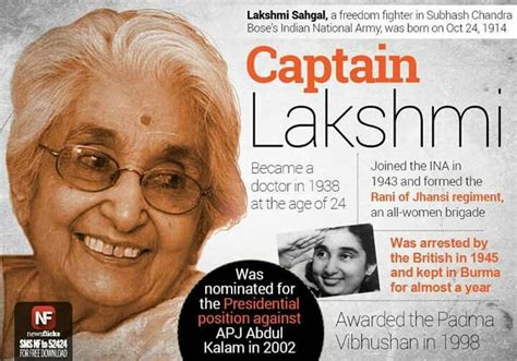 Capt. Lakshmi Sahgal | Captain, Freedom fighters, Jhansi