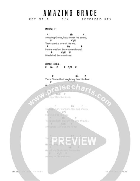 Amazing Grace Chords PDF (Reawaken Hymns) - PraiseCharts