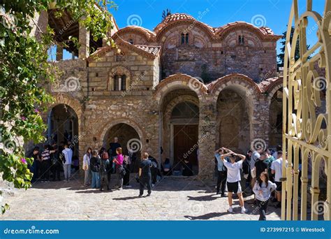 Byzantine Church In Medieval City Of Mystras, Greece. Castle Of Mistras. Editorial Photo ...