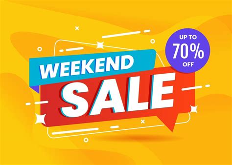 Weekend sale banner template promotion 2038176 Vector Art at Vecteezy