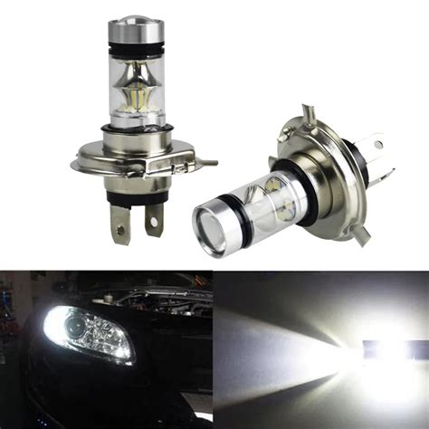 2pcs Car LED H4 100W Super Bright Fog Light Driving Lights Lamp White Bulbs 20 SMDs Car ...