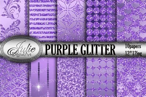 Purple glitter paper Foil texture digital background 12 x 12