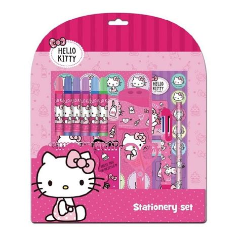 Sanrio Hello Kitty 13pcs Stationery Set With 6 Colour Markers