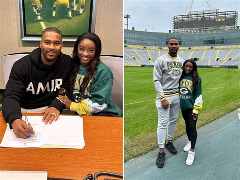 Simone Biles Stoked For New Husband Jonathan Owens After Signing W/ Packers