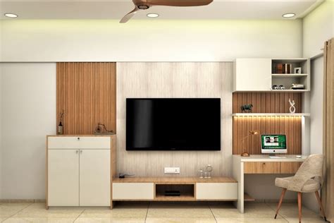 Modern TV Unit Design With Storage Unit | Livspace