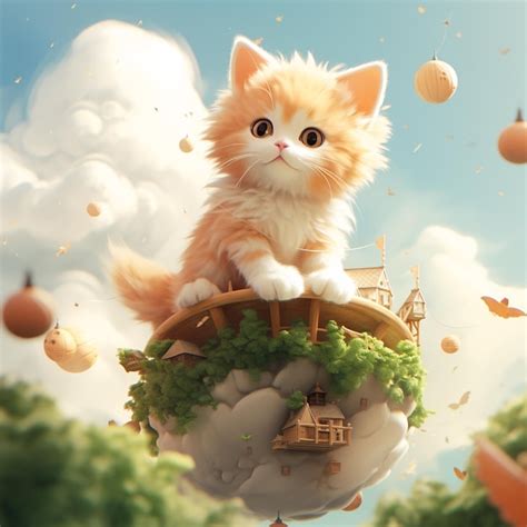 Cute animals desktop wallpaper cats | Premium AI-generated image