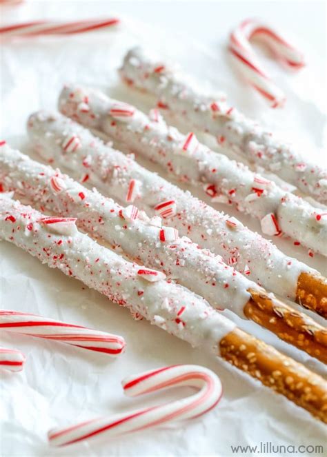 White Chocolate Peppermint Pretzels