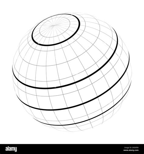 Earth planet globe grid of meridians and parallels, or latitude and ...