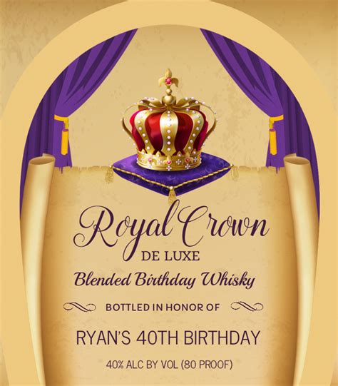 Crown Royal Label Template Free