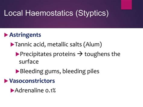 Haemostatic agents