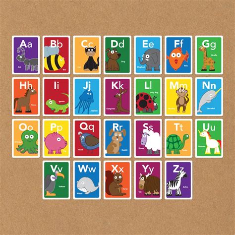 Printable Abc Animal Alphabet Flash Cards Kindergarte - vrogue.co