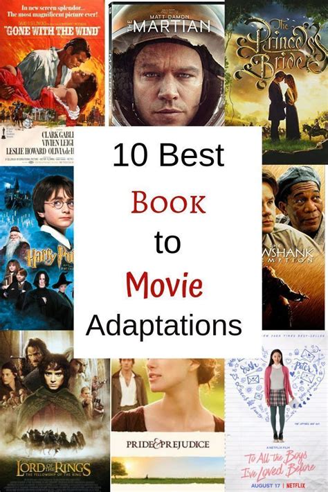 10 Best Book to Movie Adaptations - Never Enough Novels | Movie ...