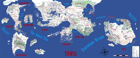 Full map of Toril from the Forgotten Realms Campaign Setting - maps ...