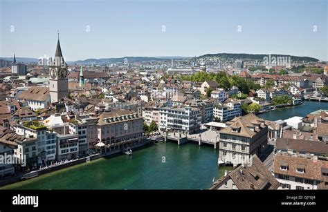 switzerland city view zurich Stock Photo - Alamy