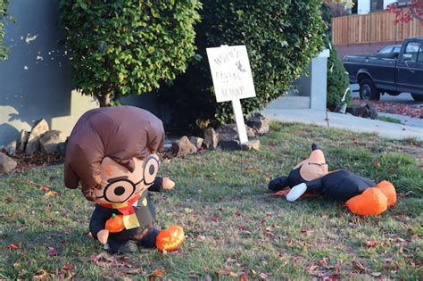 Premium Photo | Halloween decorations on streets