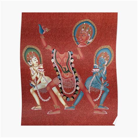 A Thangka Depicting Chhinnamasta Premium Matte Vertical Poster