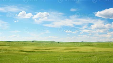 A wide-angle shot of a stunning prairie landscape with space for text ...