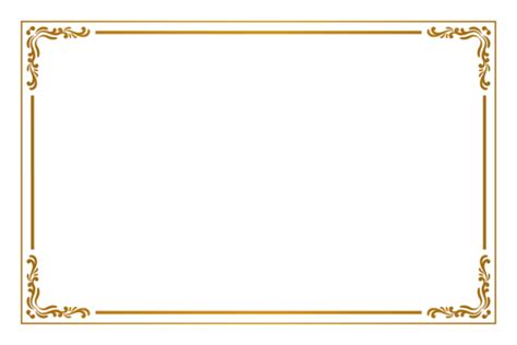 Luxury Golden Rectangle Corner Certificate Border Pattern Line Photo Frame Islamic Wedding ...