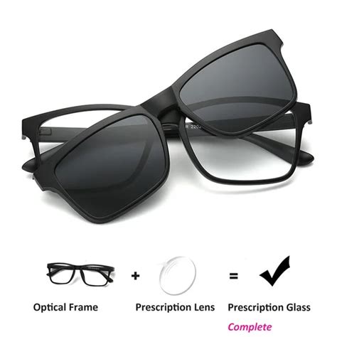 Prescription Glasses Flexible TR90 Frame Women Magnetic Polarized ...