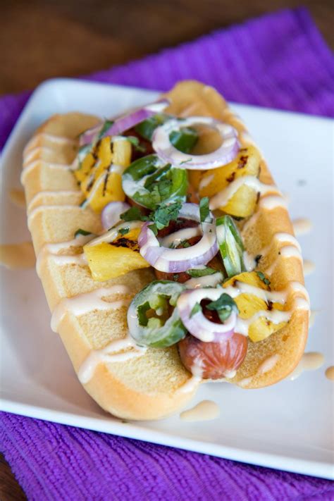 Hawaiian Hot Dog - Martin's Famous Potato Rolls and Bread | Recipes, Hot dogs, Food