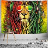 Cool Lion Animal Painting Style 3D Printed Wall Tapestry – Lofaris