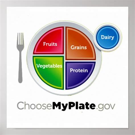 Choose My Plate (White) Poster | Zazzle.com