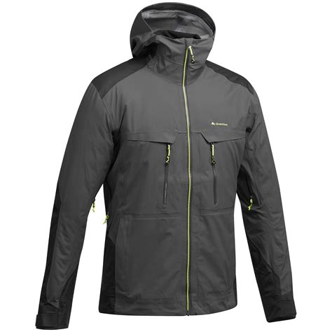 Men's Mountain Hiking waterproof jacket MH900- Black