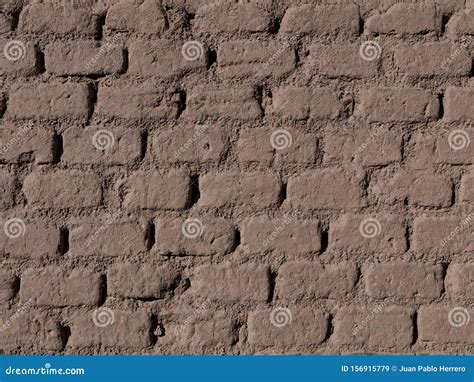 Adobe Bricks Wall Texture - Close Up Stock Image - Image of textura, architecture: 156915779