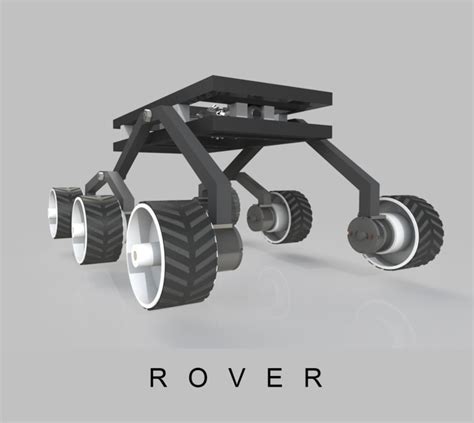 (NASA DESIGNED) Rocker Bogie Rover | 3D CAD Model Library | GrabCAD