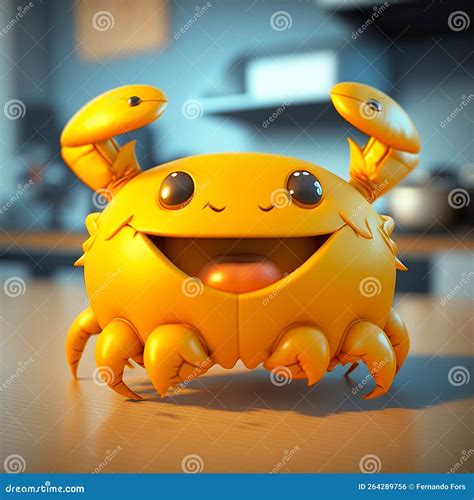 Happy face 3d crab emoji stock illustration. Illustration of emoji ...