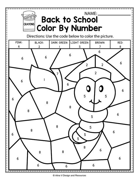 Math Color By Number Worksheets