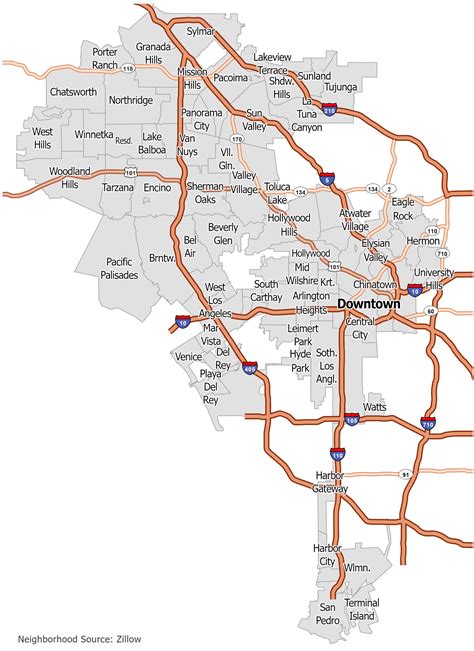 Los Angeles Neighborhood Map - GIS Geography