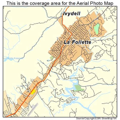 Aerial Photography Map of La Follette, TN Tennessee