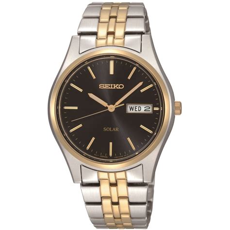 Seiko Men's Solar Powered Two Tone Day/Date Watch - Watches from Francis & Gaye Jewellers UK