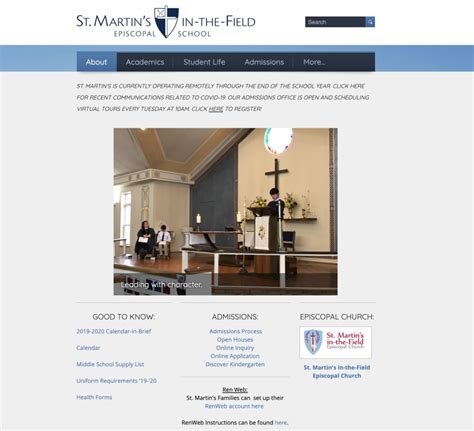 St. Martin's Episcopal School Website | Design TLC