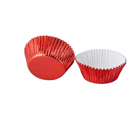 Red Foil Cupcake Liners - 400-Pack Bulk Decorative Metallic Foil Paper Cupcake and Muffin Baking ...