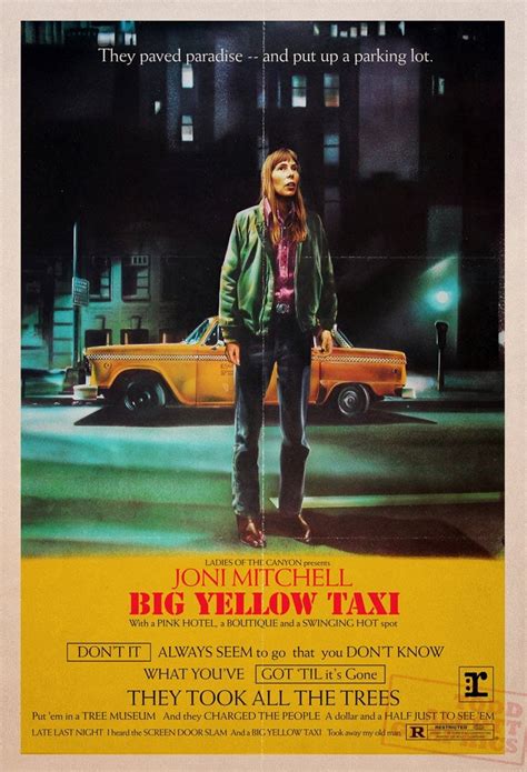 Joni Mitchell big Yellow Taxi Taxi Driver Movie - Etsy Canada