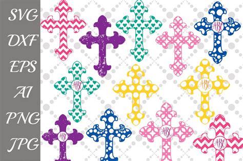 Cross Svg: 'CROSS MONOGRAM SVG (66266) | Illustrations | Design Bundles