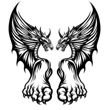 Angel And Demon Foot Vector, Demon, Angel, Evil PNG Transparent Image ...