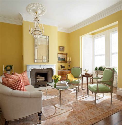 Living Room Design Yellow Walls | Baci Living Room